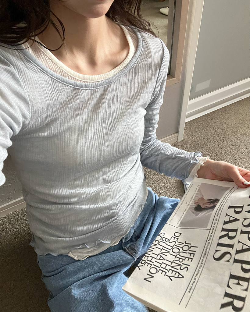 シースルーウェーブTシャツ
