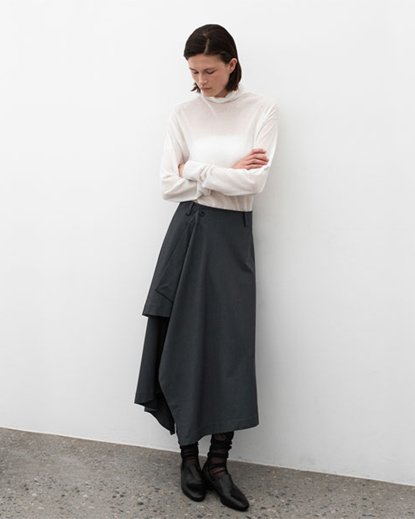 balloon banding midi skirt, black | ファッション通販サイト NUGU