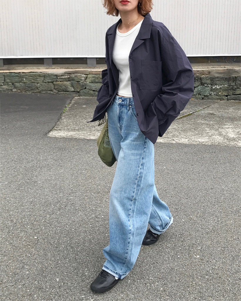 ダブルカラーデザインシャツ