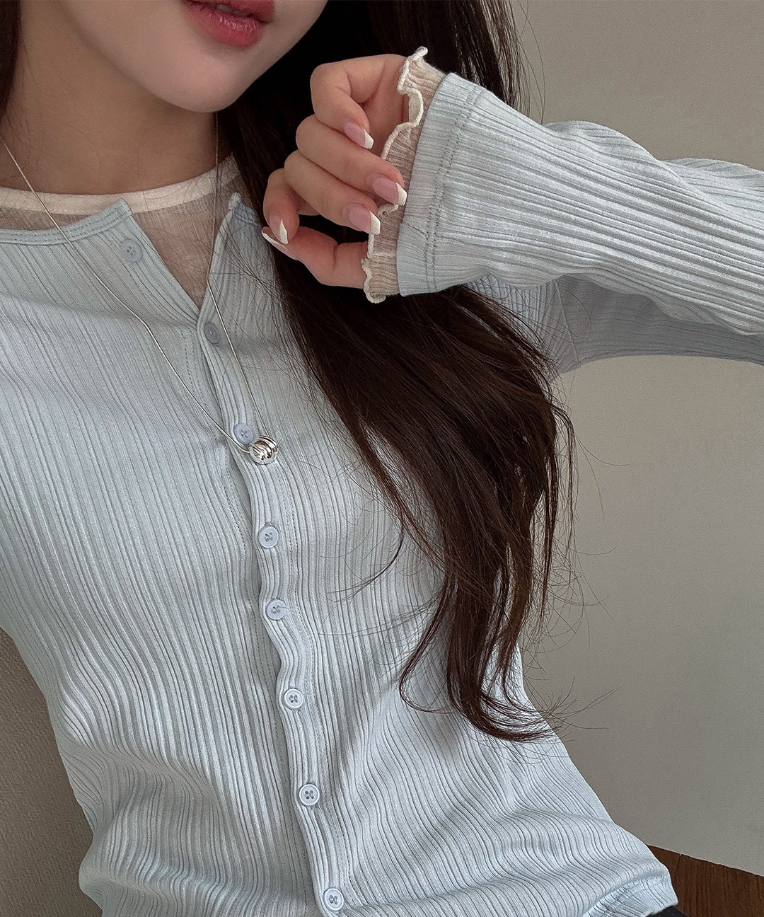 [original]スリムフィットリブカーディガン