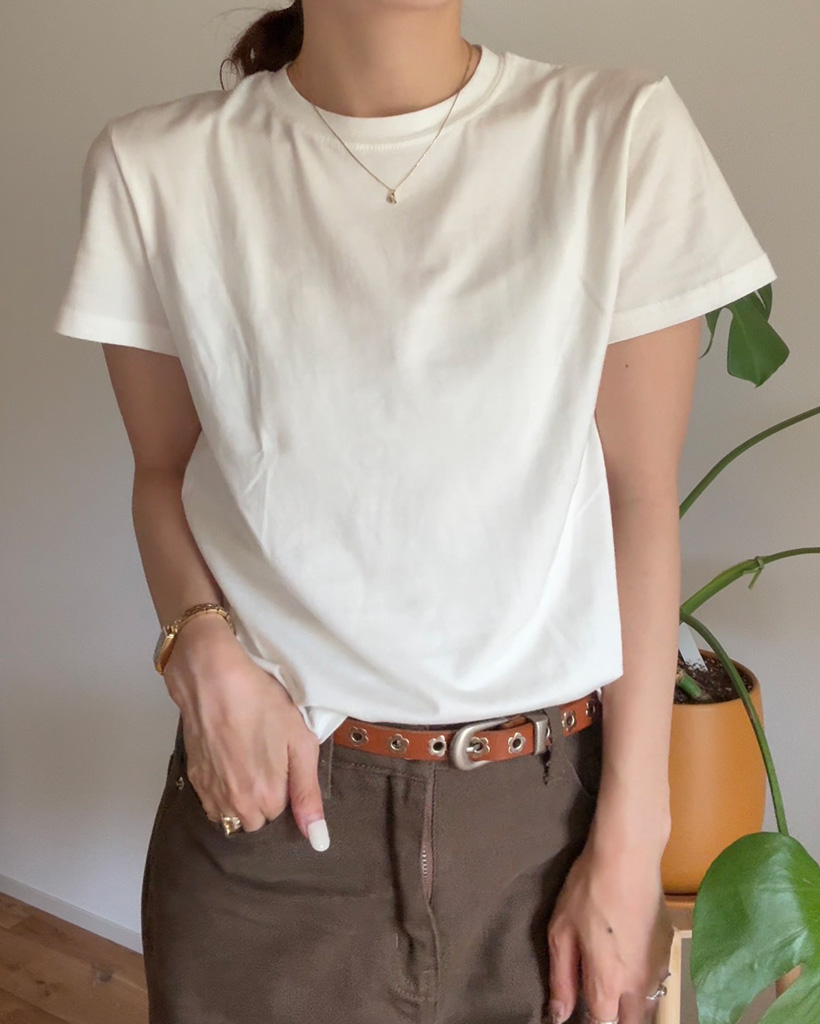 ラウンドネックハーフスリーブTシャツ