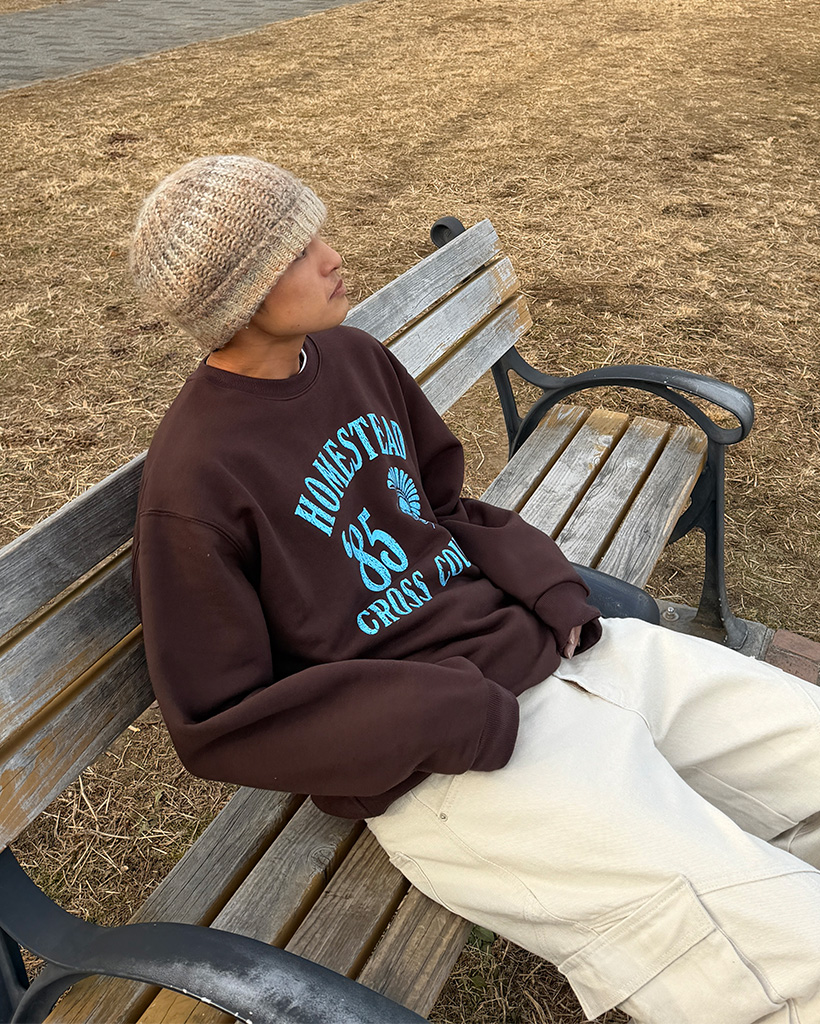 レタリングプリントスウェット