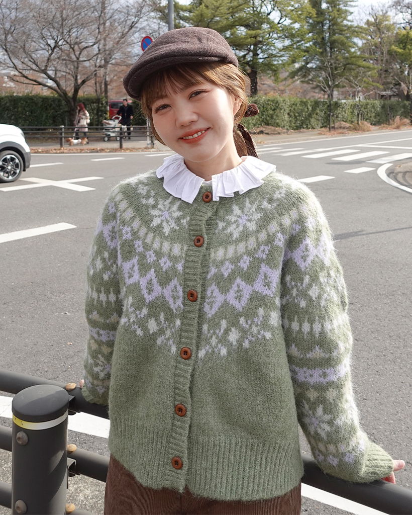 ヴィンテージノルディックニットカーディガン