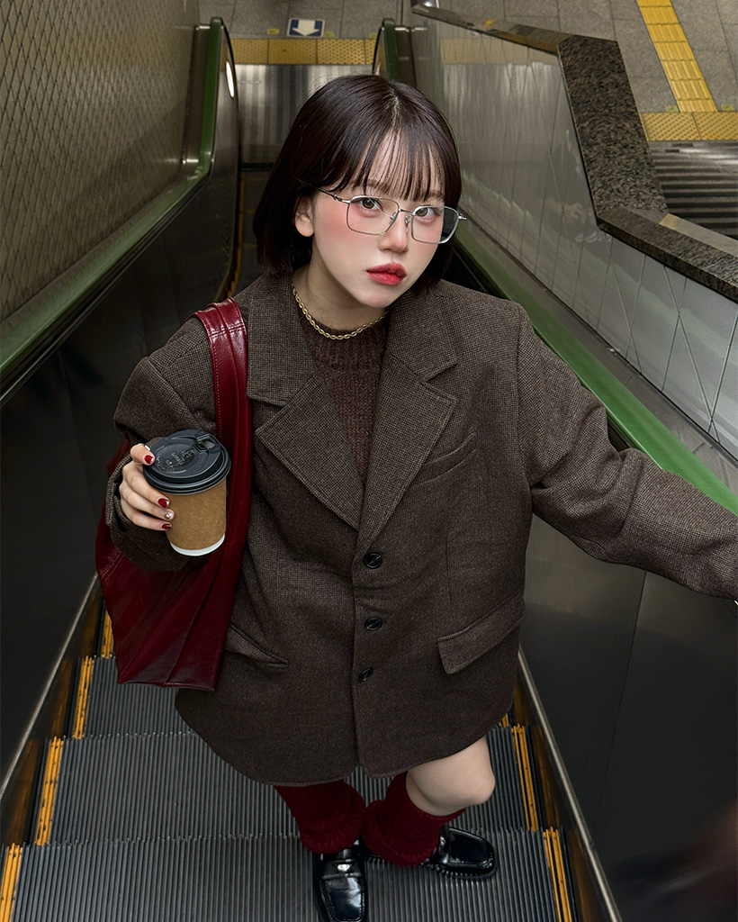 オーバーサイズチェックジャケット | ファッション通販サイト NUGU