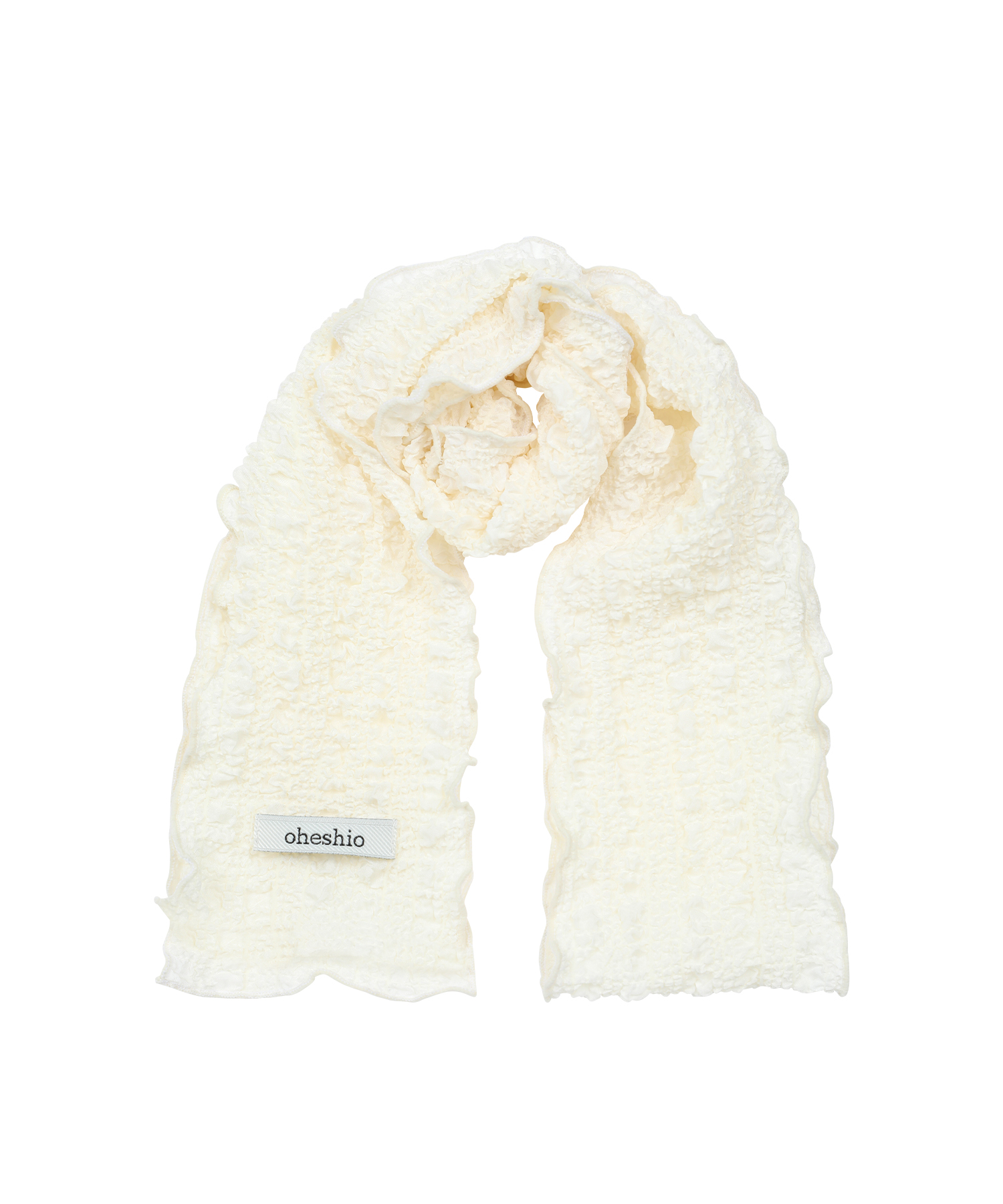 SUMMER WRINKLE SCARF, IVORY