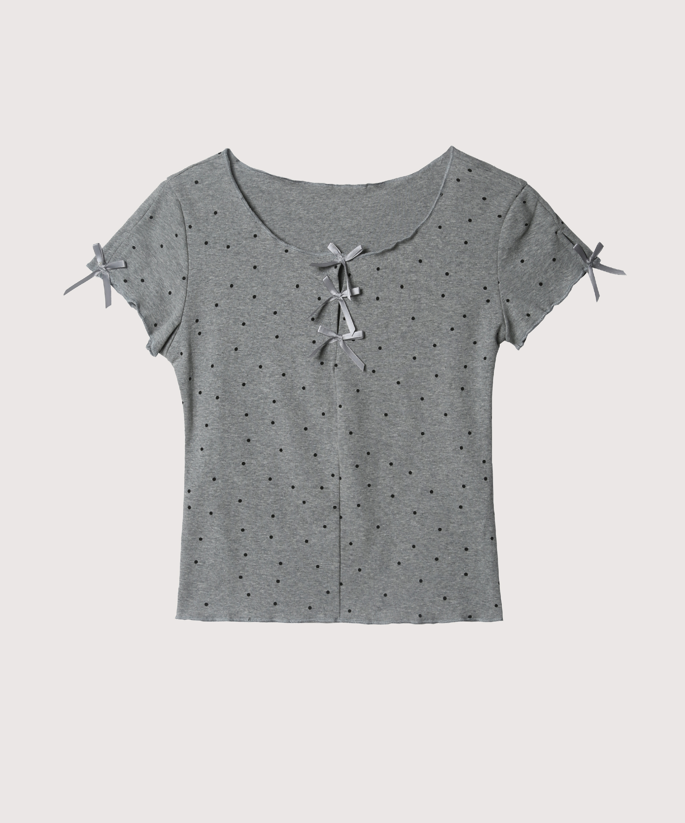 ドットリボンデコTシャツ