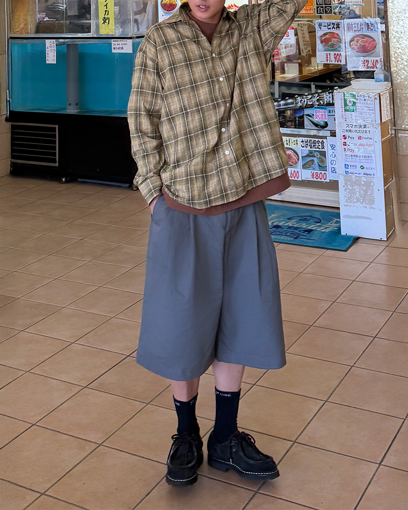 ツータックチノバミューダパンツ