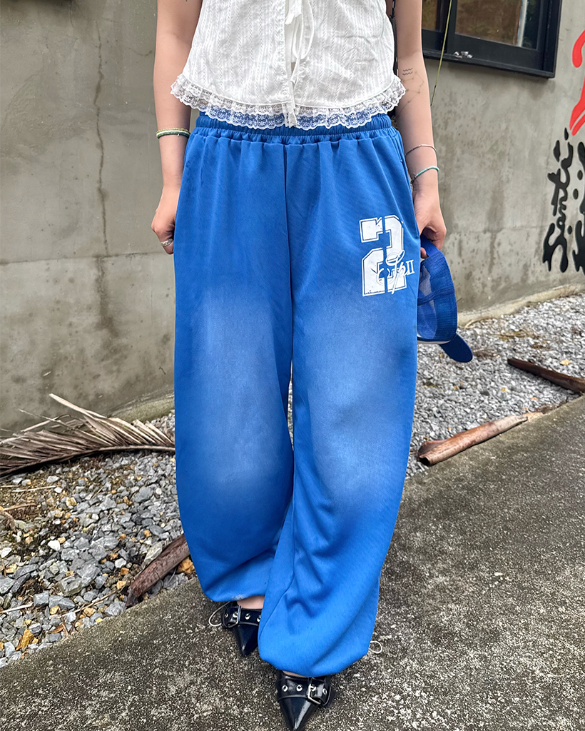 ピグメントウォッシュワイドスウェットパンツ