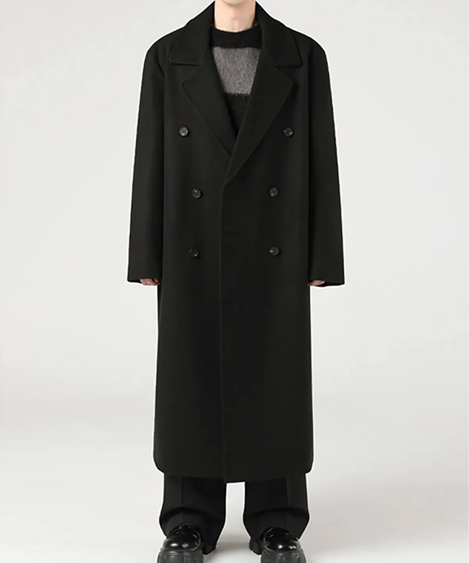 125CM SUPER LONG OVERFIT DOUBLE COAT