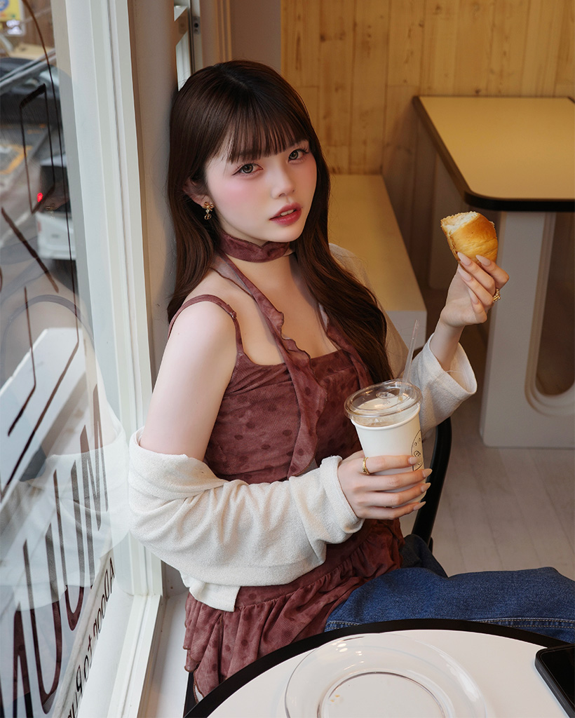 ドットアシンメトリーキャミソール