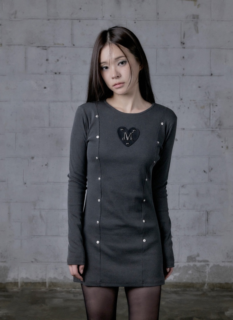 VILE METAL LOGO HEART PATCH RIVET POINT OPS