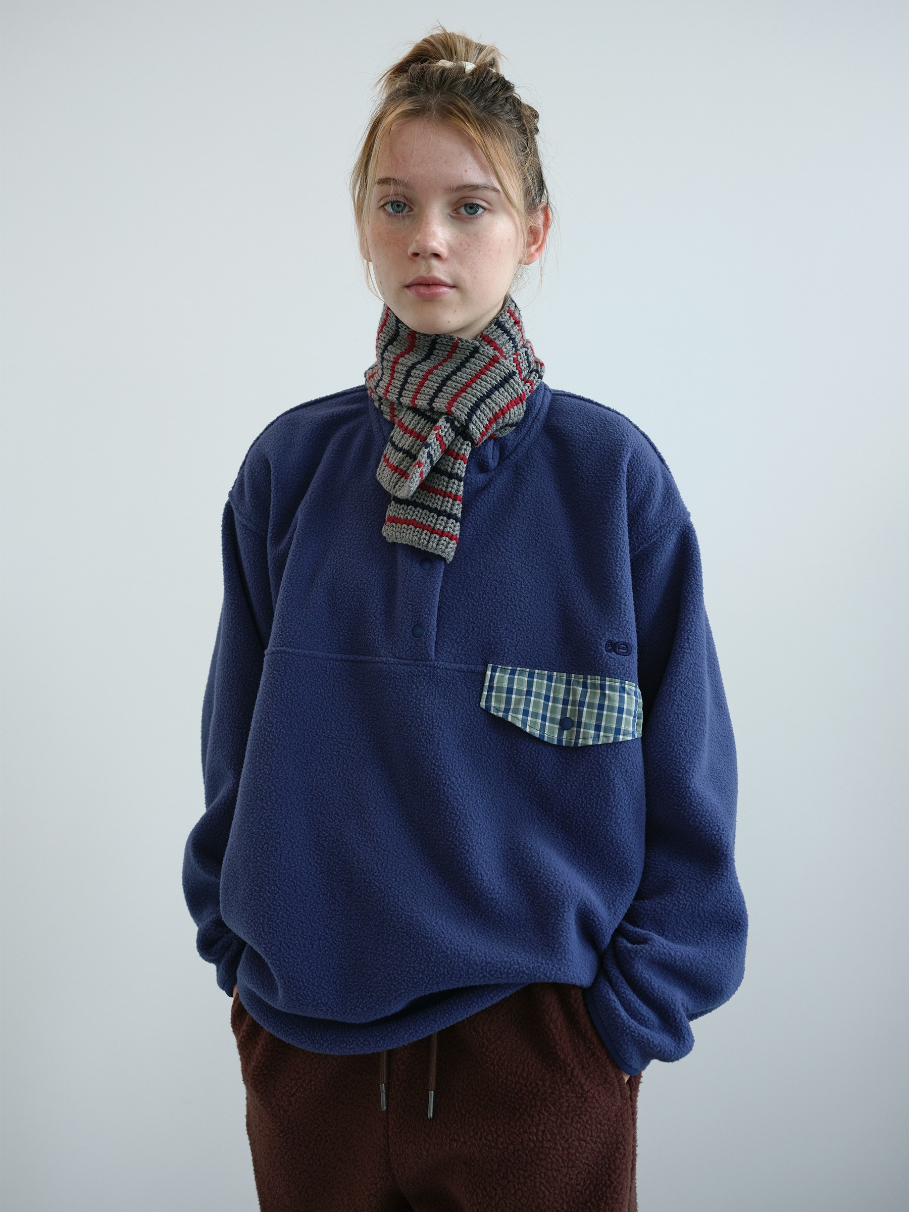 【購入特典】Retro Snap Fleece Anorak (Blue)