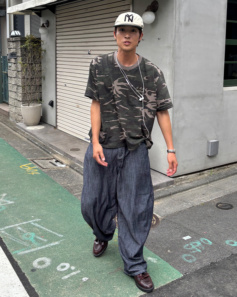 カモフラージュハーフスリーブTシャツ