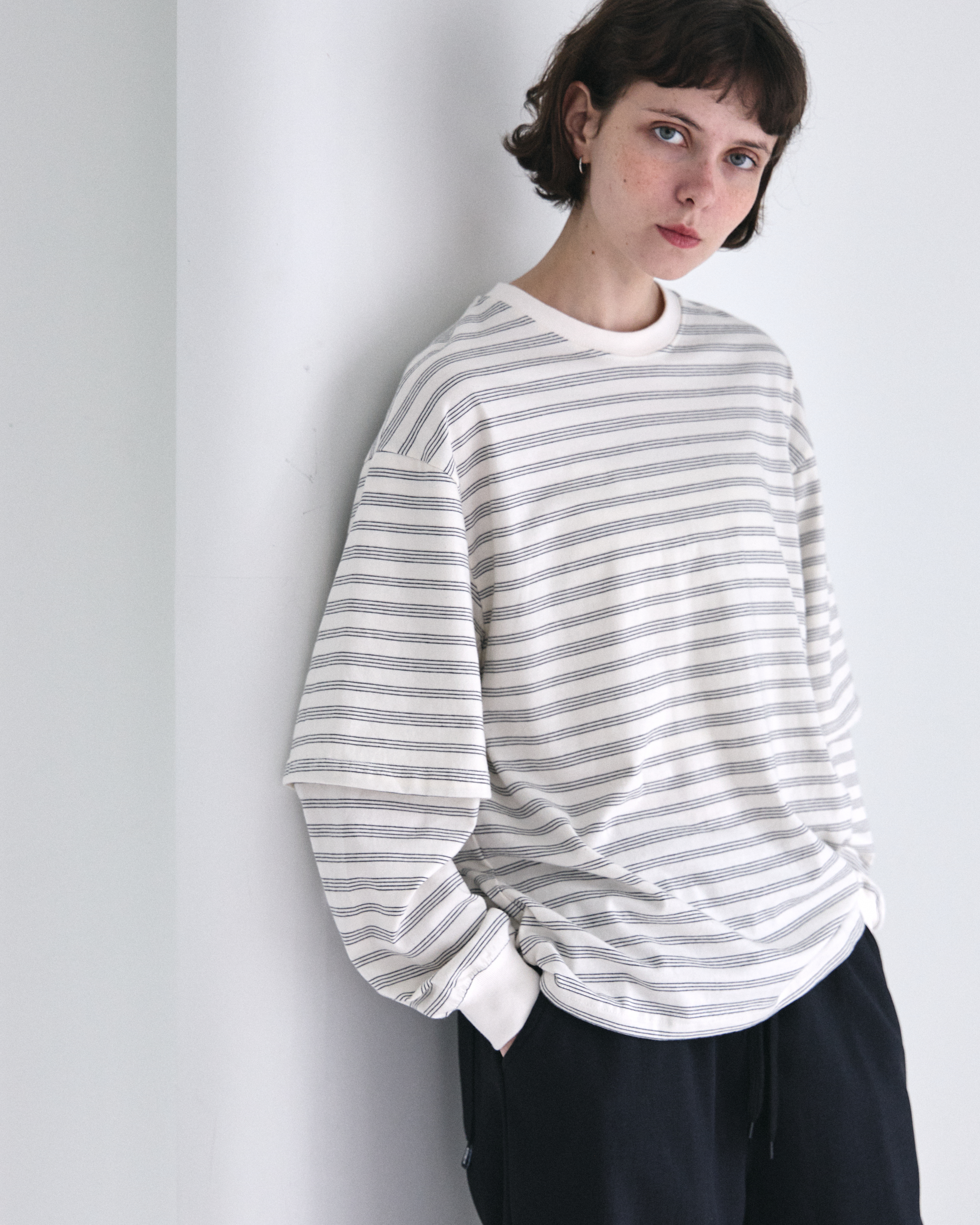 GRANCY ボーダーロンT 僕様専用】GRANCY 総柄ラインストーングラフィックロンT