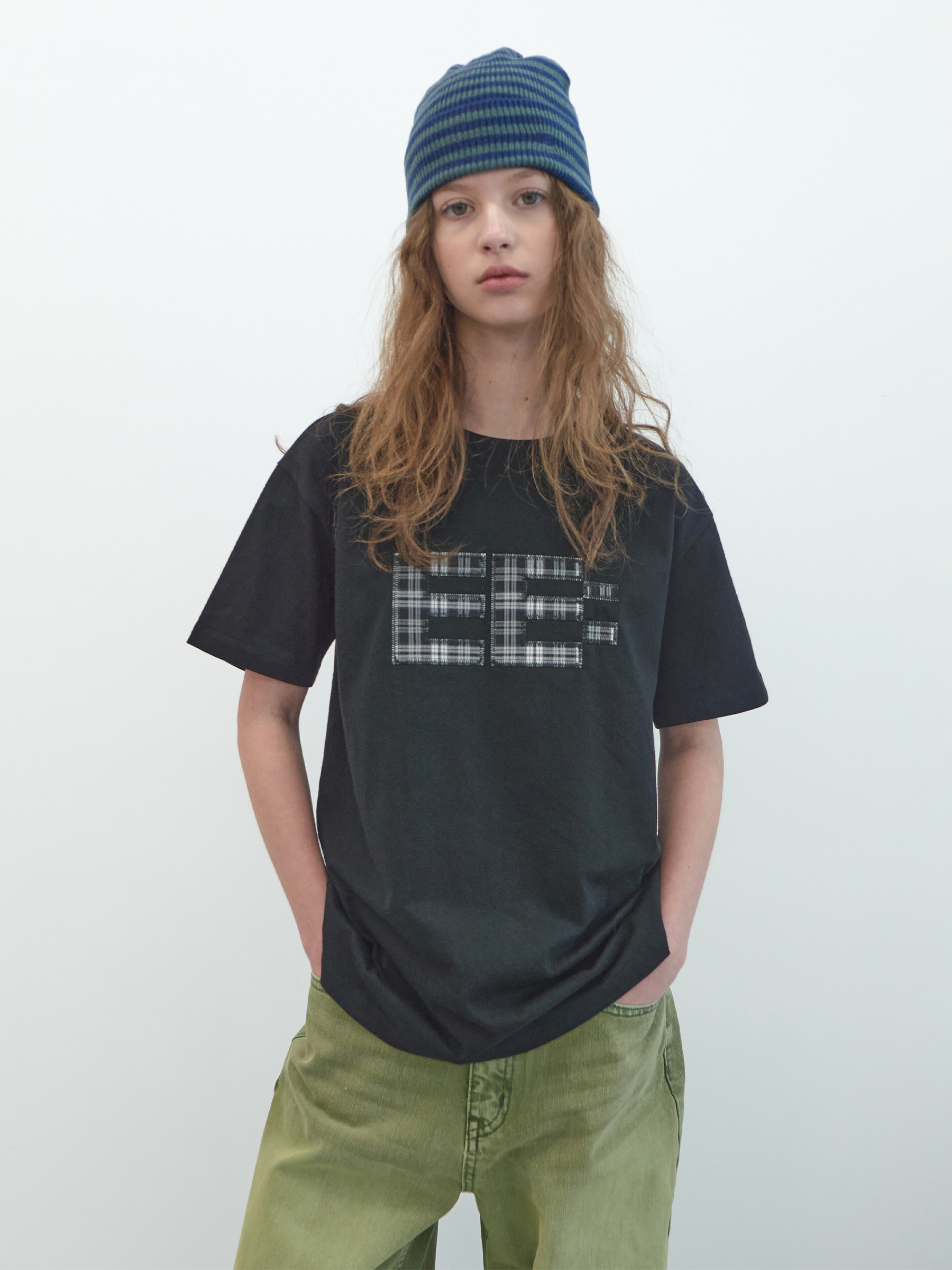 Pixel Logo Boxy T-shirt (Black)