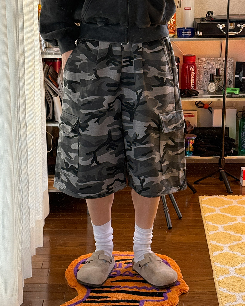 迷彩カーゴバミューダパンツ