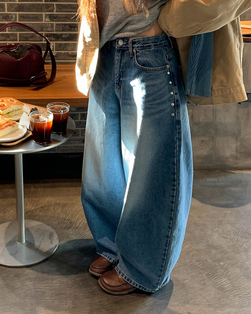 [ORIGINAL] プレス バルーンワイドデニムパンツ