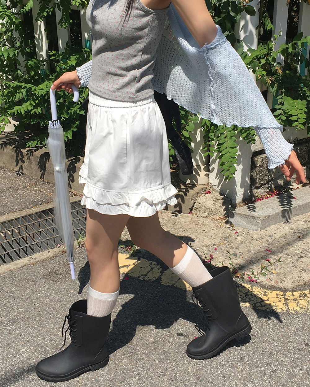 ティアードフリルウエストゴムショートパンツ