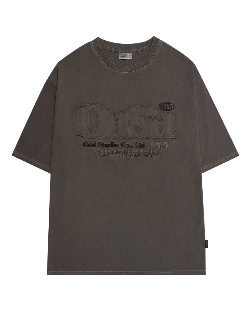 [K-POPアイドル着用] ODSD Pigment Damage T-shirt - BROWN