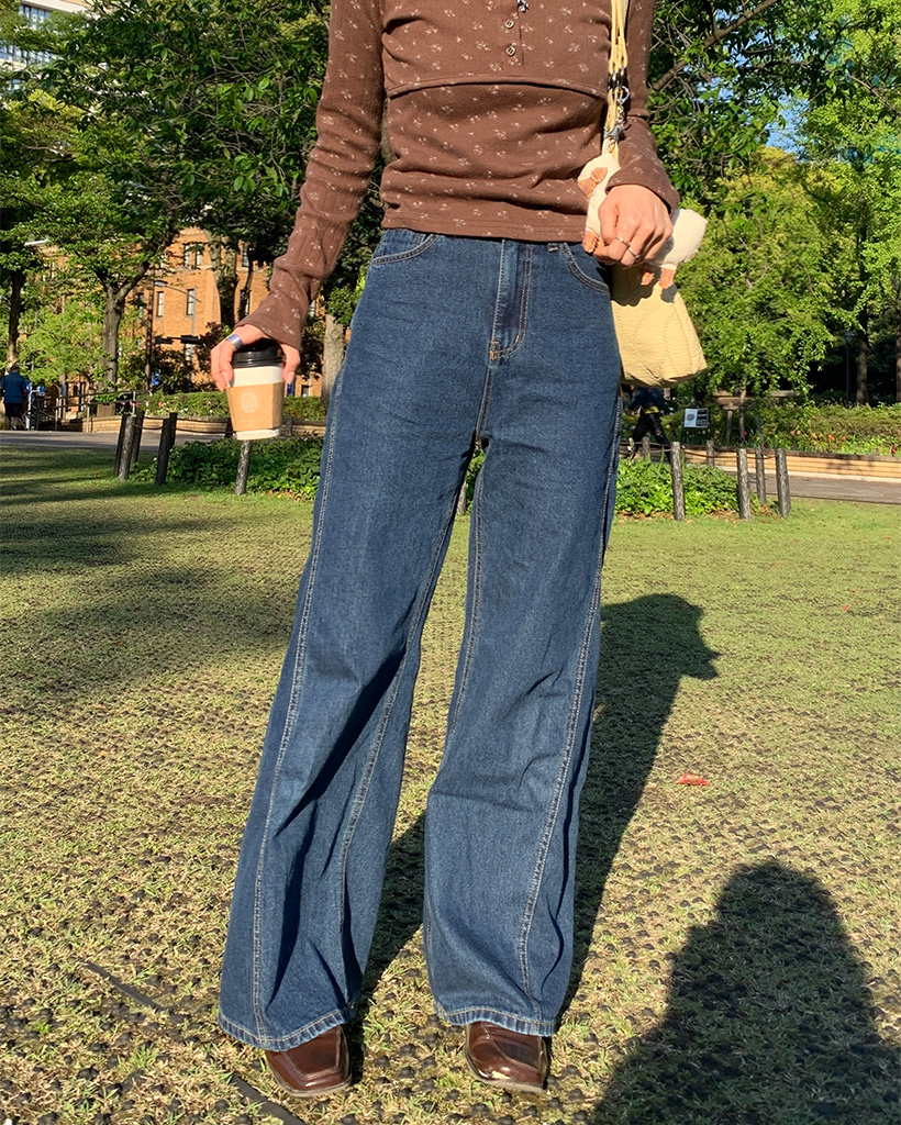 ワイドデニムパンツ