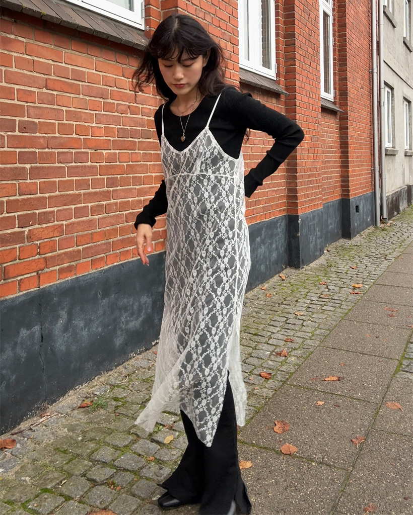 もぐもぐさん専用 ノースリーブ ロングワンピース M ブラウン