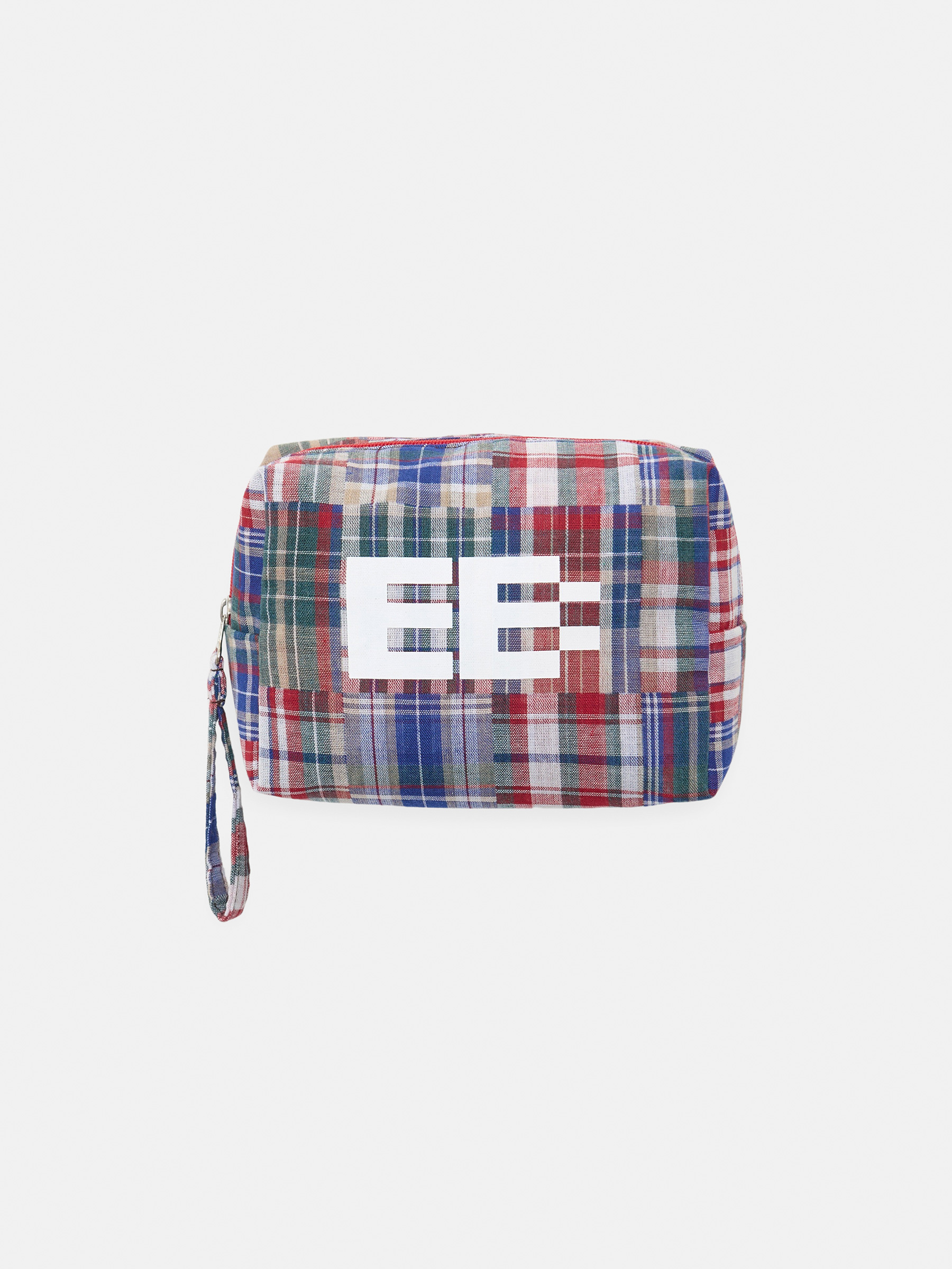 Mixed Checked Pouch (Red)
