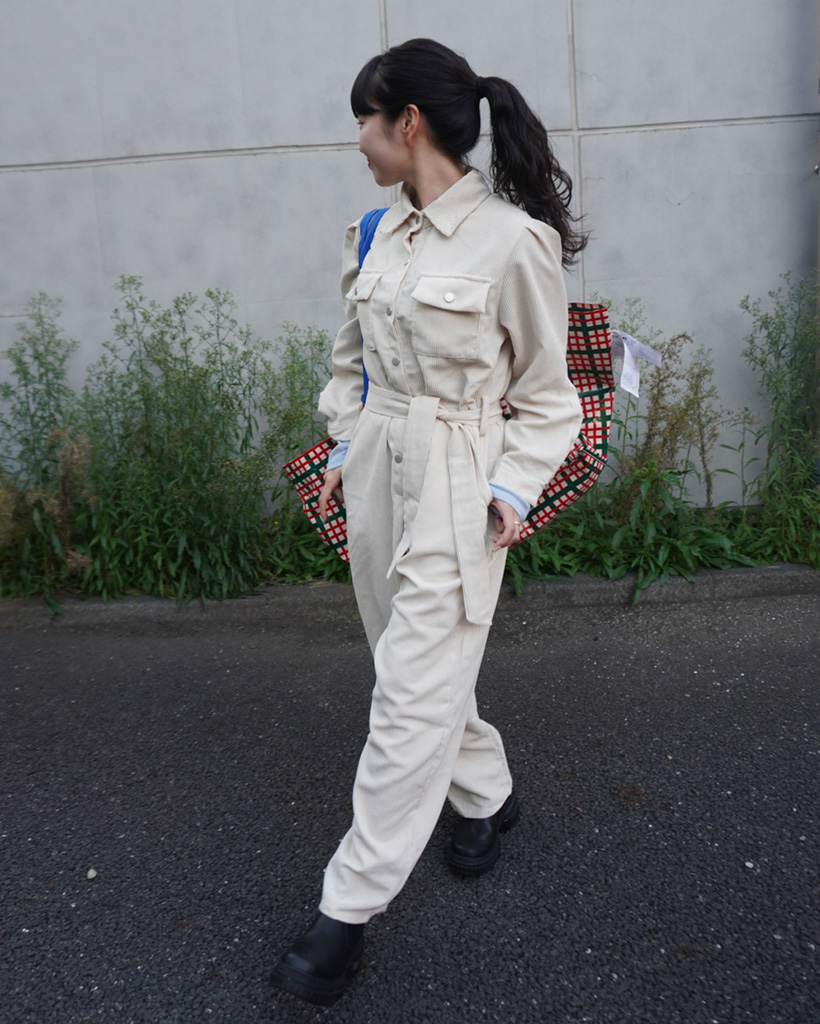 コーデュロイジャンプスーツ