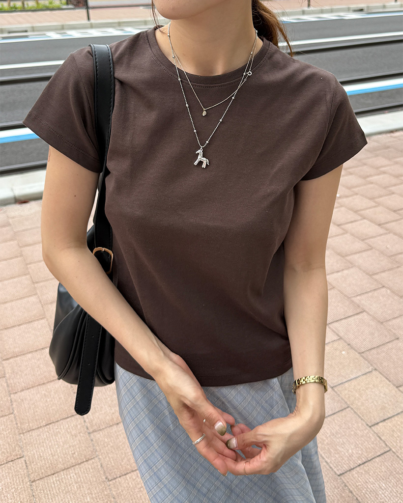 シルケットコットンTシャツ