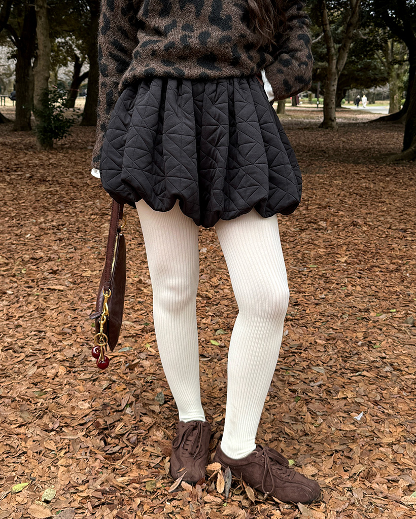 キルティングバルーンミニスカート