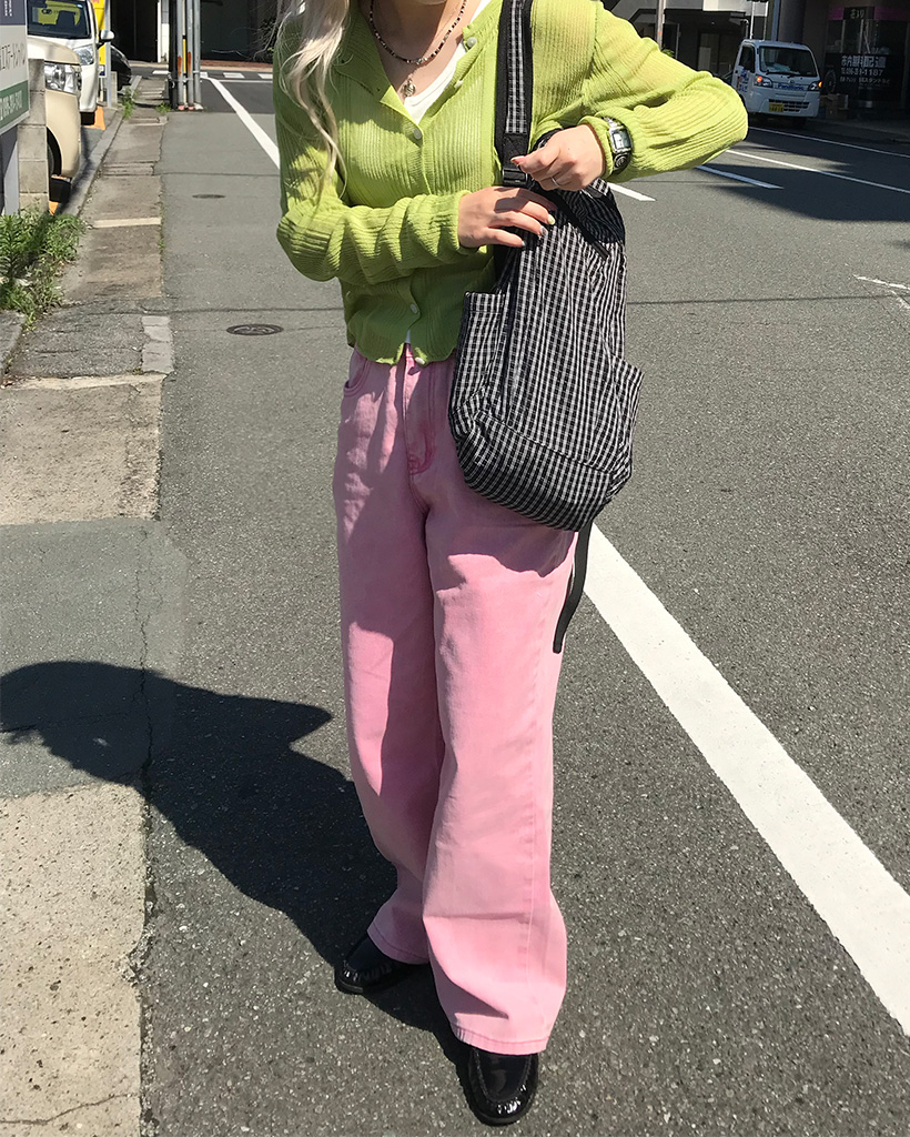 ピグメントコットンワイドパンツ