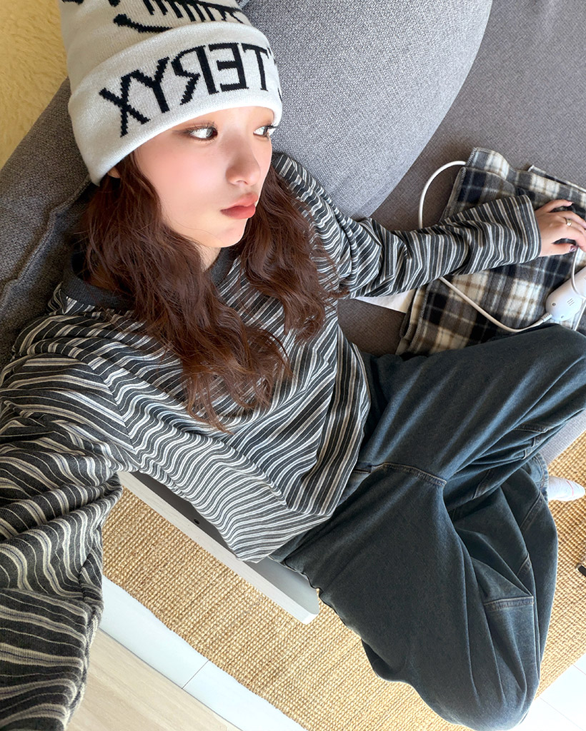 ボーダーロングスリーブTシャツ