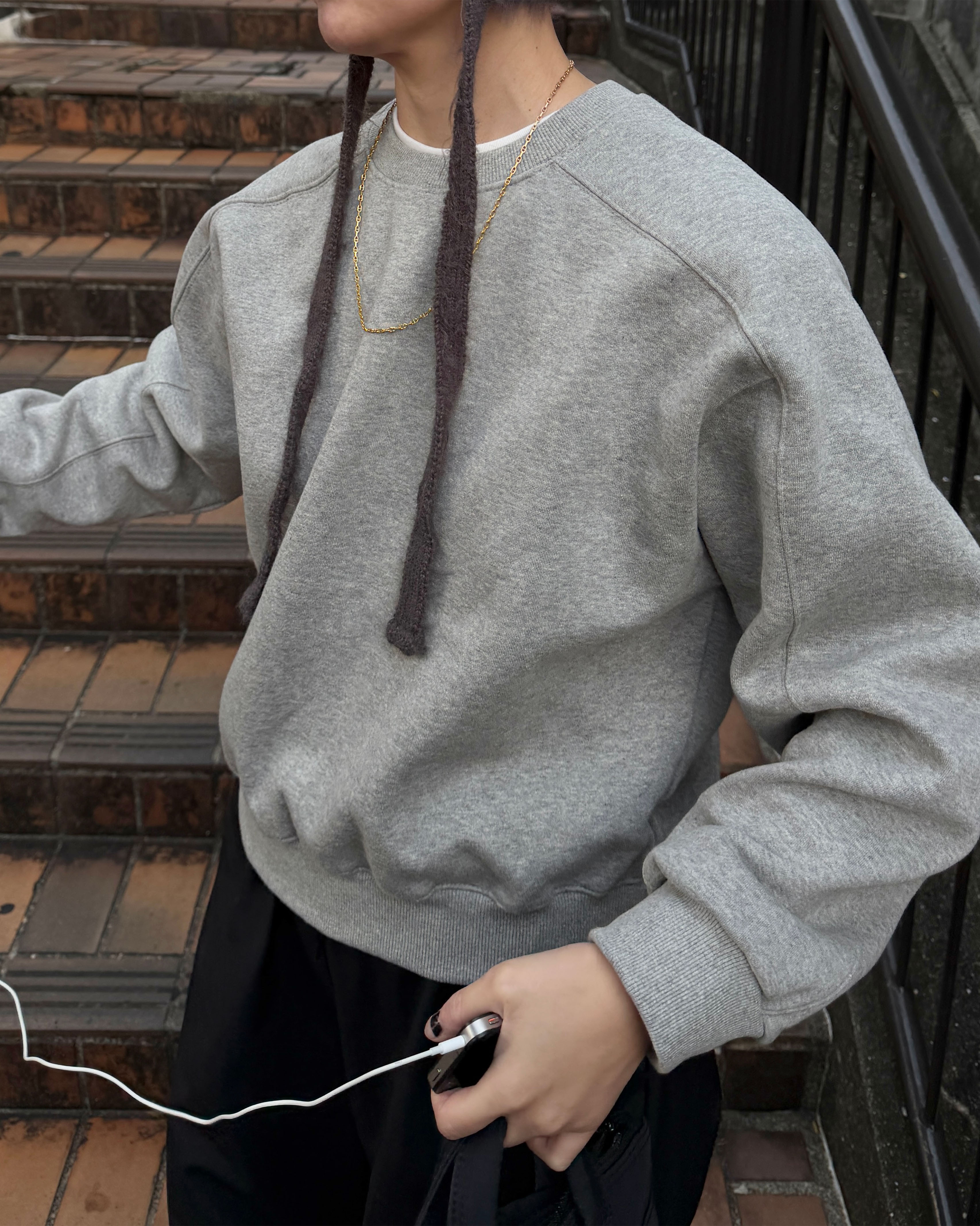 切り替え裏起毛スウェット