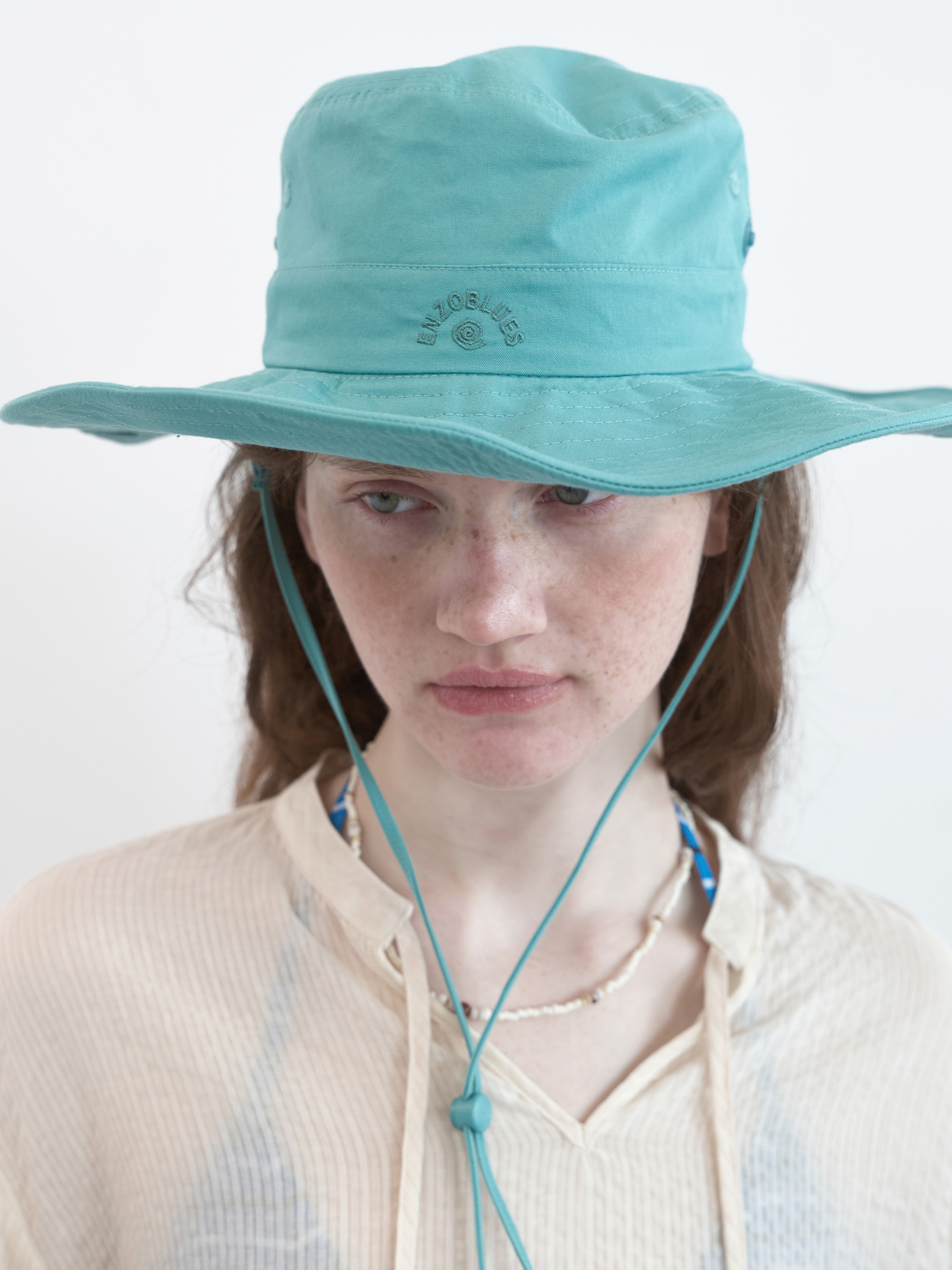 Easy Cotton Safari Hat (Turquoise Blue)
