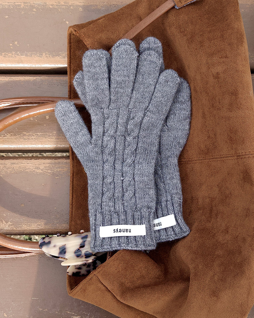 ケーブルニットグローブ