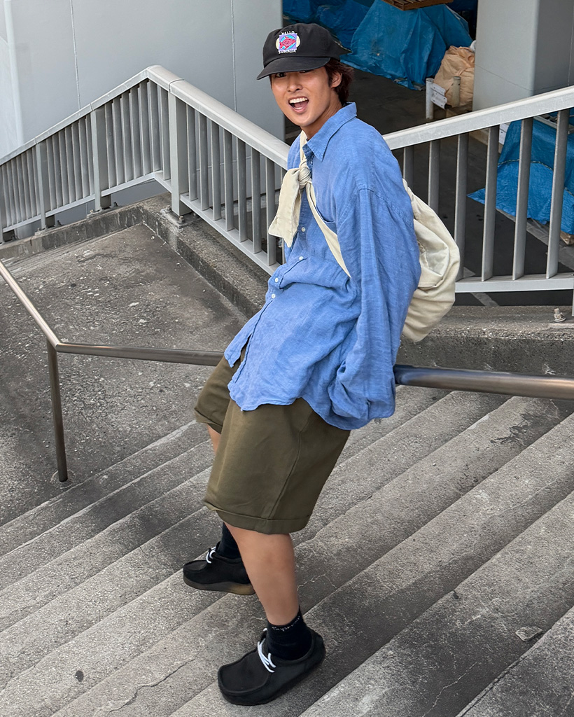 ロールアップチノハーフパンツ
