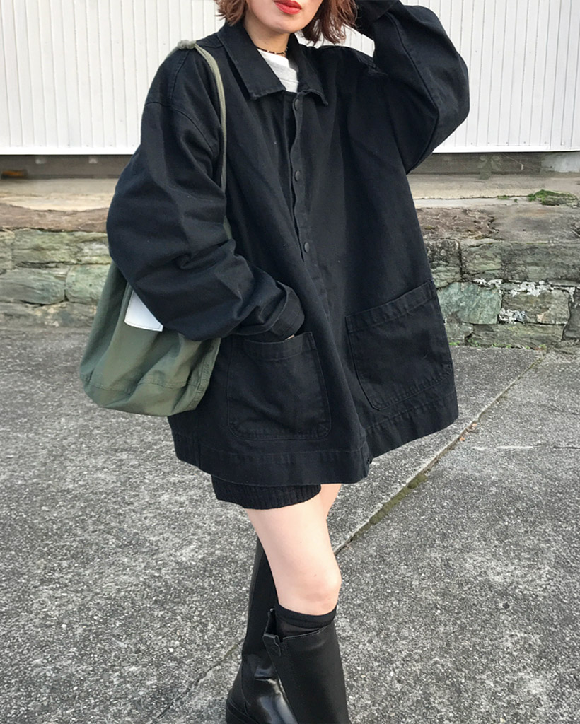 n♡ GIENGE ファー付きソフトレザージャケット GIENGE［ジーアング］