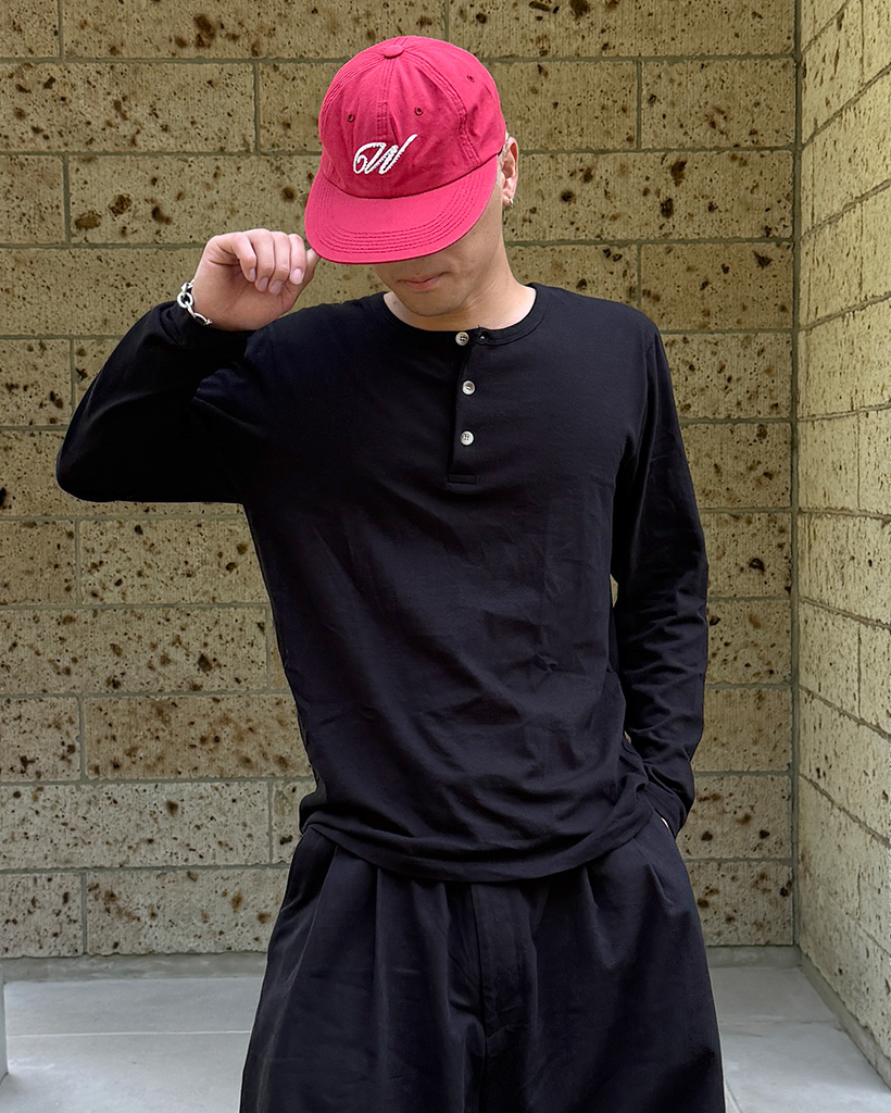 ベーシックスヘンリーネックロングTシャツ | ファッション通販