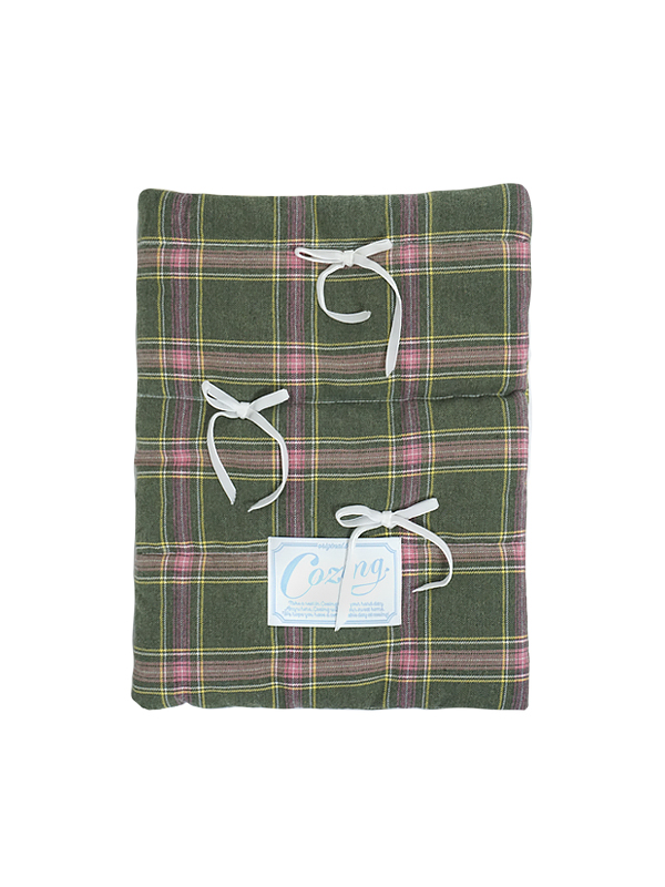 Pillow Notebook Pouch_tartan green