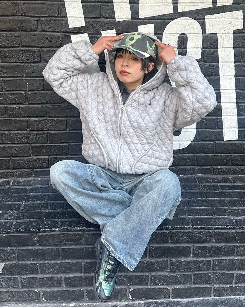 キルティング2WAYフードジャケット