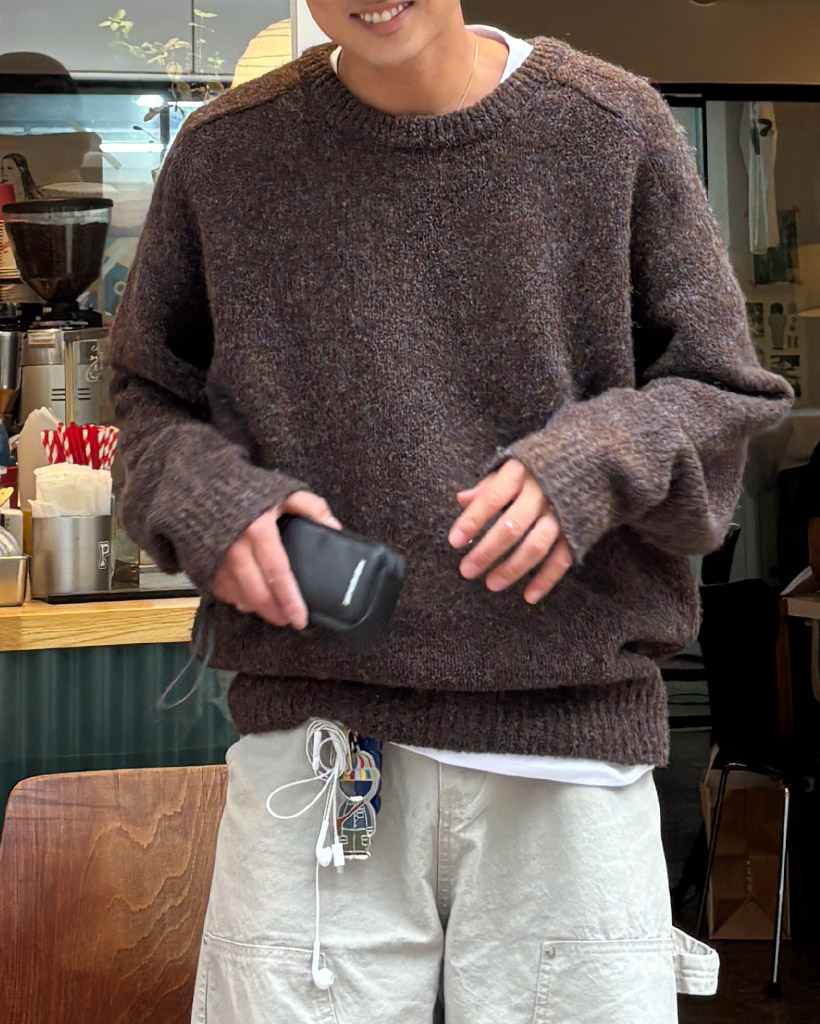 メランジラウンドネックニット | ファッション通販サイト NUGU