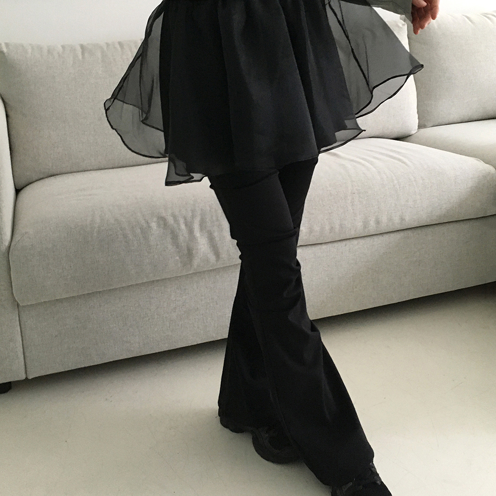 レイヤードフレアミニスカート