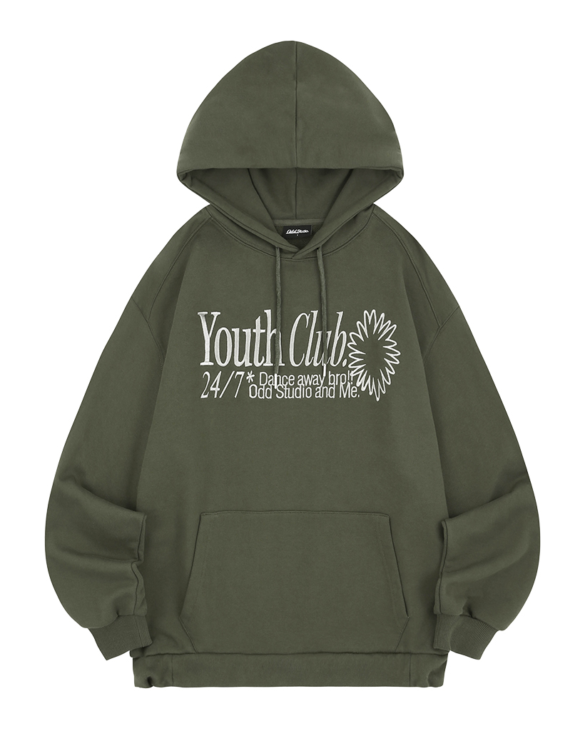 ★【ODDSTUDIO】★ODSD Embossing Logo Oversized Fit Hoodi.e★ ODSD Embossing Logo Oversized Fit Hoodie - light charcoal