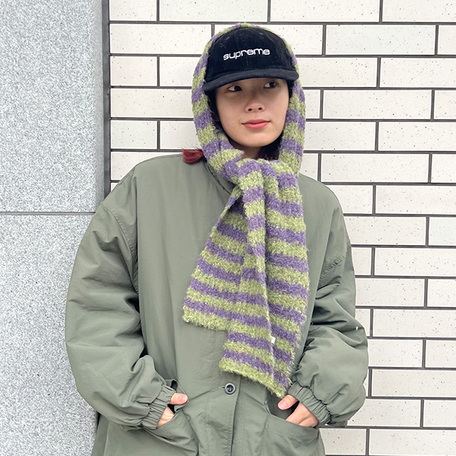 [BEST 50]カラーボーダーマフラー