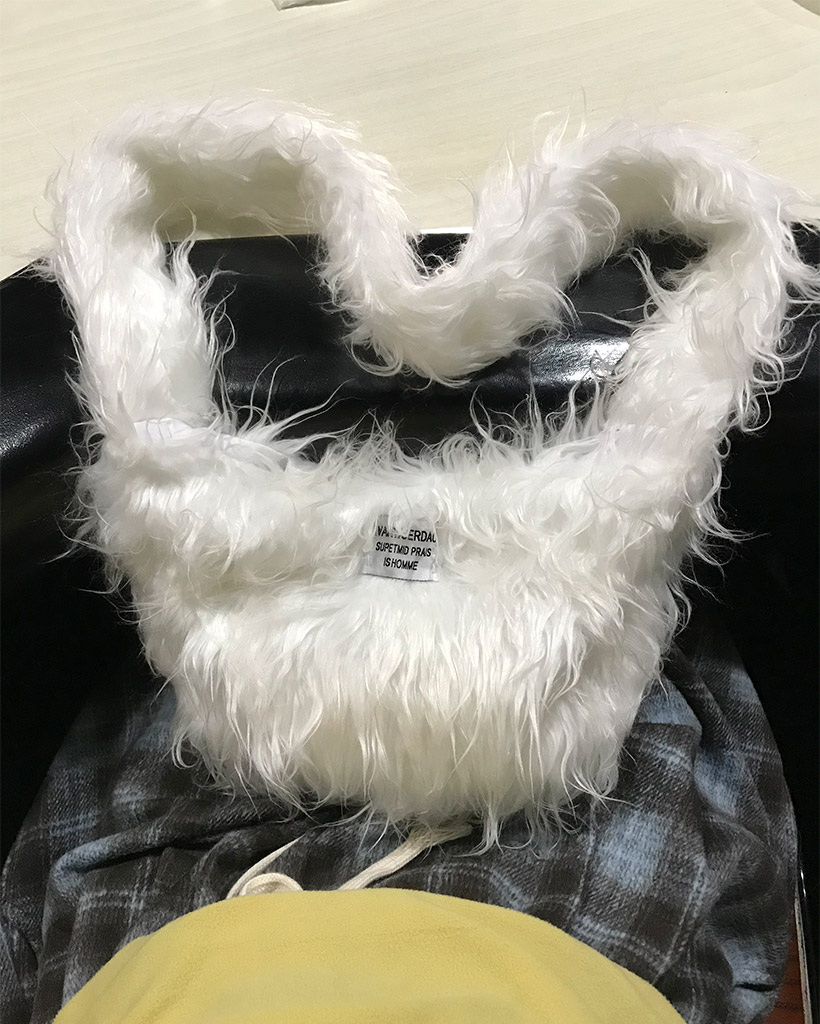 ファーショルダーバッグ