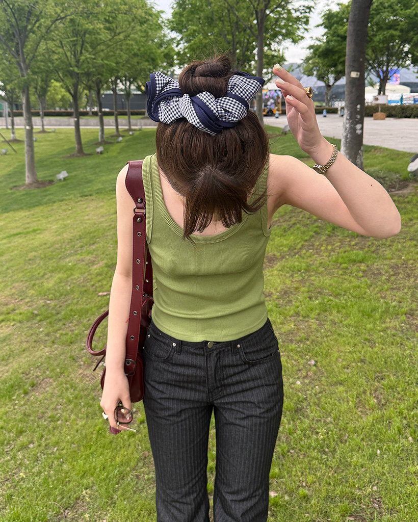 チェック柄シュシュ