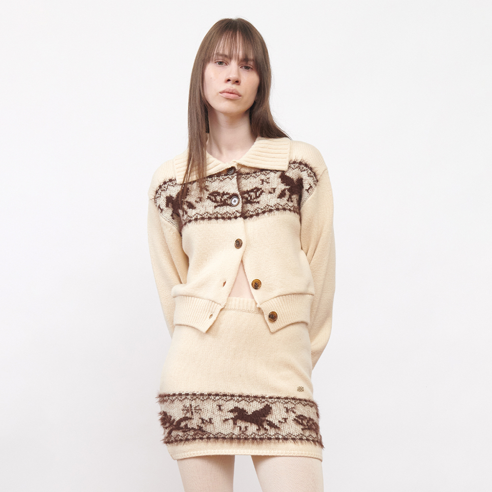 Nordic Knit Cardigan Ivory