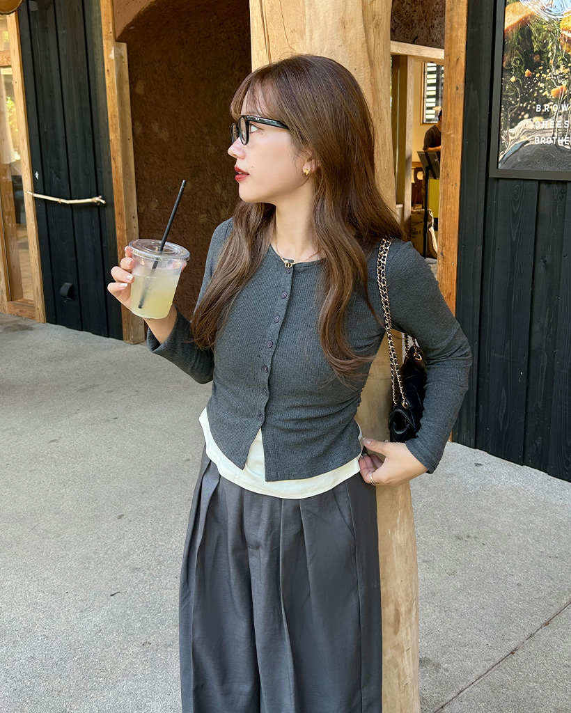 ラウンドネックレイヤードカーディガン | ファッション通販サイト NUGU