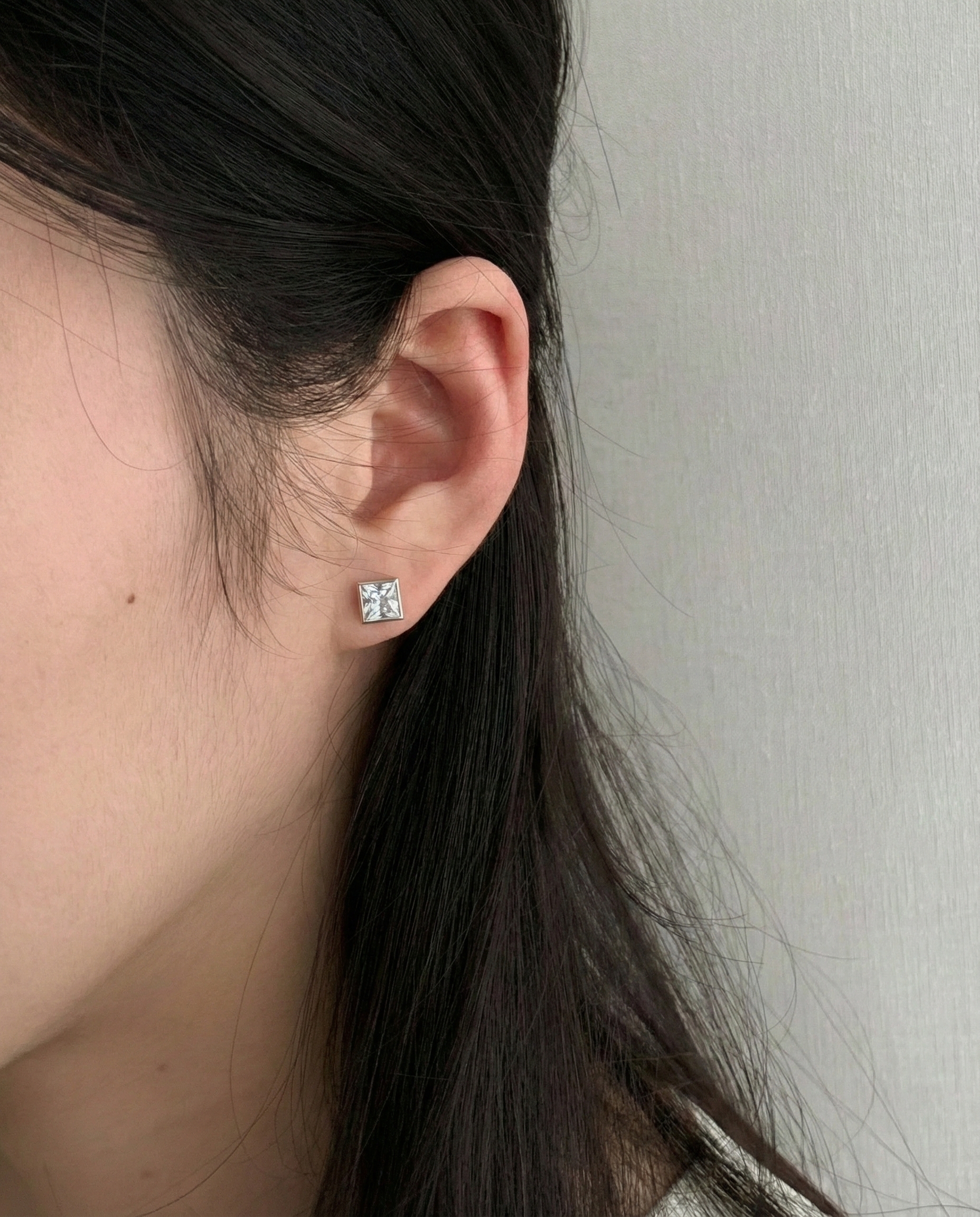 シルバー925キュービックピアス