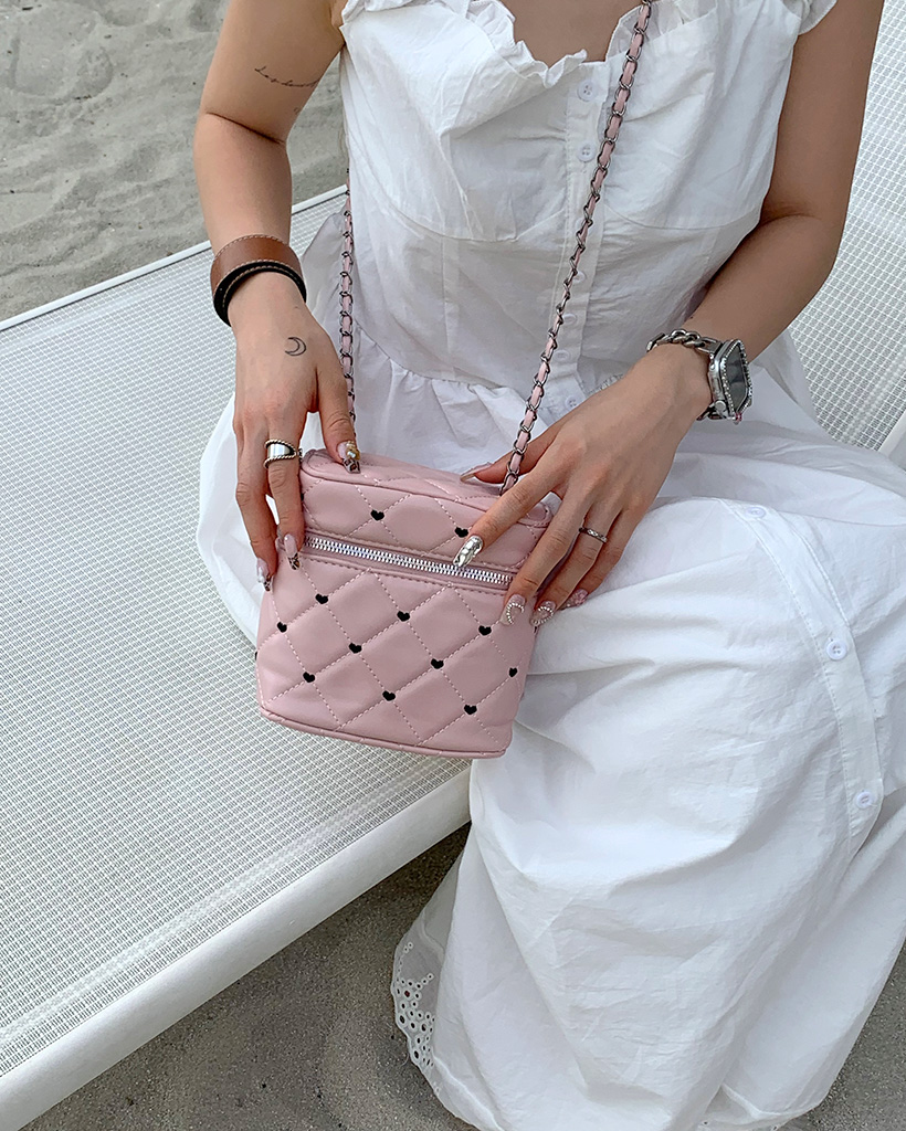 ハートスクエアキルティングショルダーバッグ | ファッション通販