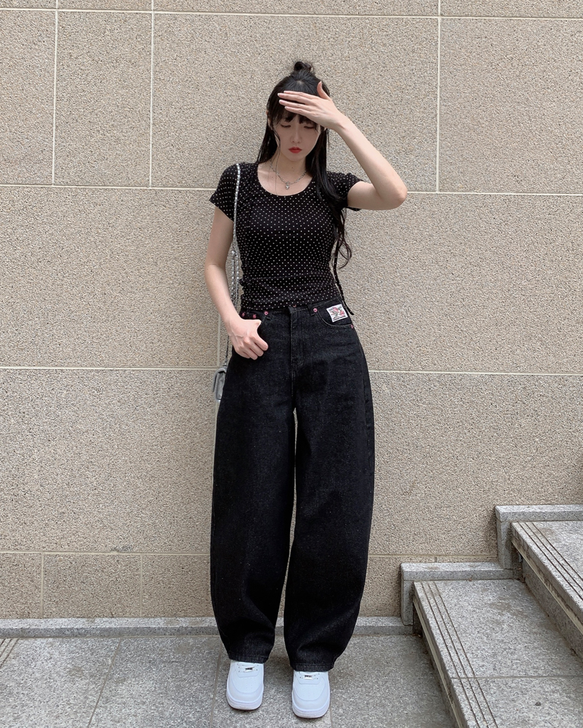 「ミン」 マキシバルーンスナップデニムパンツ(M)//ルリンヘンリーネック Shinzone（シンゾーン）】MARILYN DENIM(NAVY) デニムパンツ